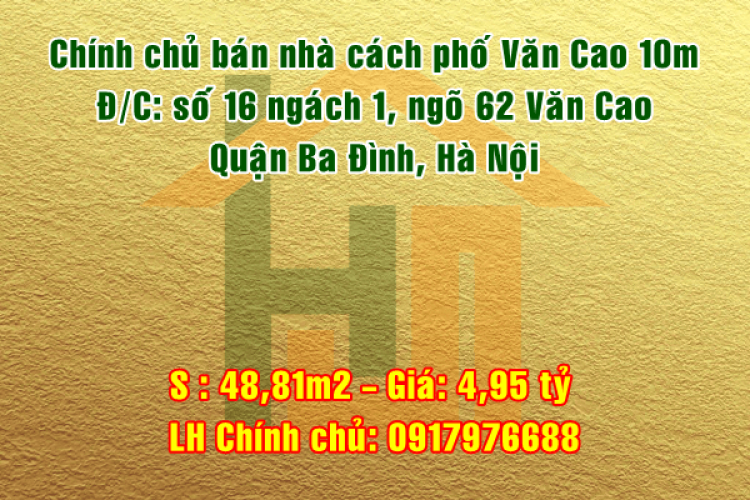 Chính chủ bán nhà ngõ 62 phố Văn Cao, Quận Ba Đình, Hà Nội 10494231
