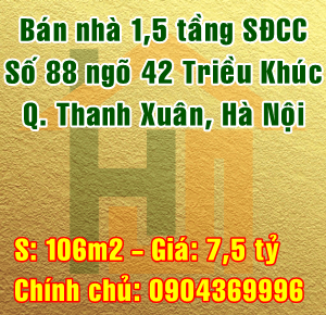 Bán nhà Quận Thanh Xuân, Số 88 ngõ 42 Phố Triều Khúc 10503391