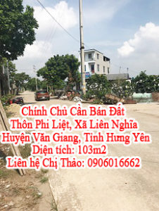 Chính Chủ Cần Bán Đất Thôn Phi Liệt, Xã Liên Nghĩa, Huyện Văn Giang, Tỉnh Hưng Yên 10508748