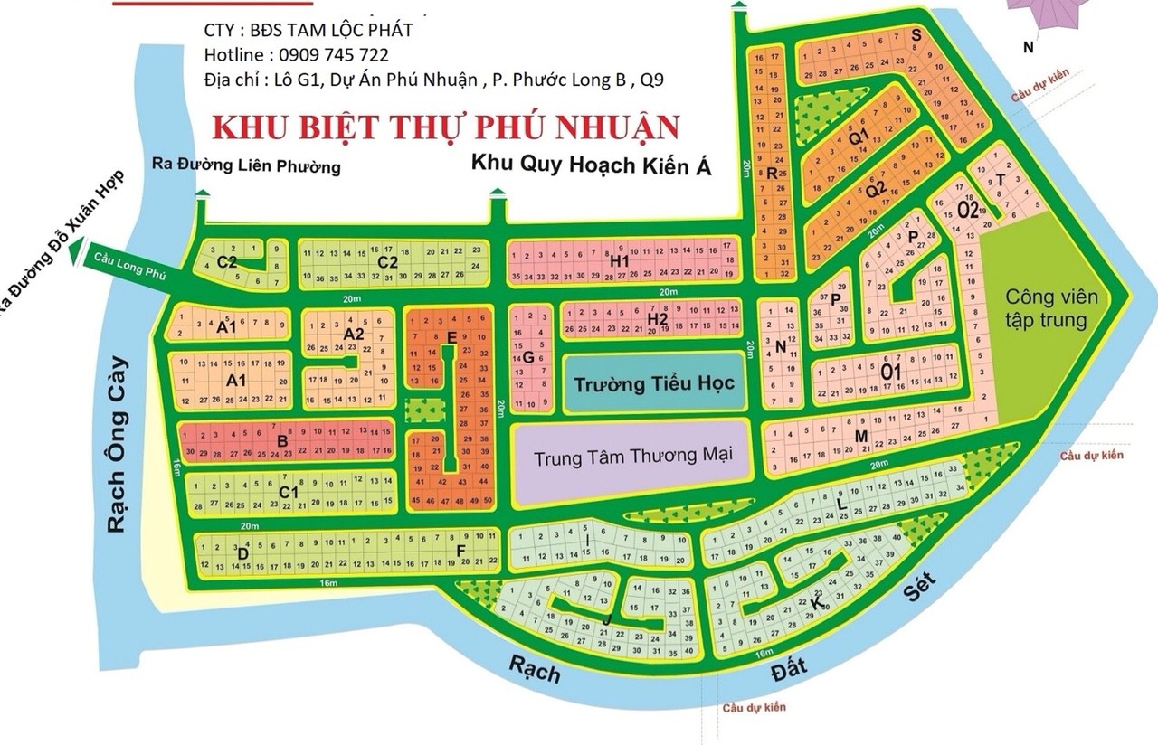 Bán đất nền dự án Khu biệt thự Phú Nhuận, phường Phước Long B, quận 9, giá tốt 10546395