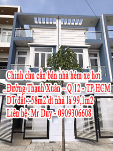 Cần bán nhà hẻm 280 đường Thạnh Xuân 25, Quận 12-TP Hồ Chí Minh 10591646