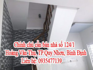 Chính chủ cần bán nhà Tại: 124/1 Hoàng Văn Thụ, TP Quy Nhơn, Bình Định 10595009