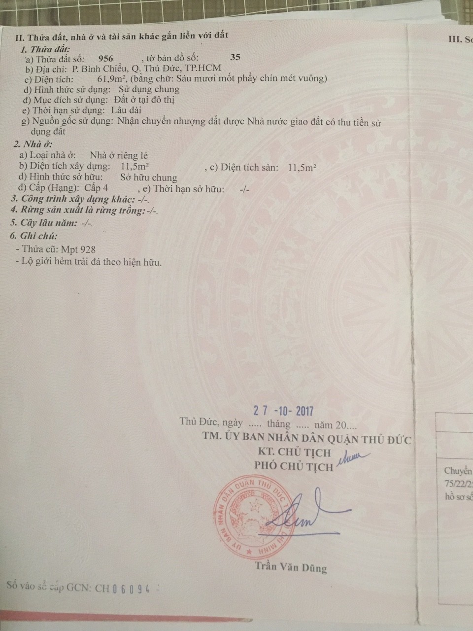 CHÍNH CHỦ (100%) BÁN ĐẤT KHU DÂN CƯ BÌNH CHIỂU 6, HẺM 185, ĐƯỜNG NGÔ CHÍ QUỐC, P. BÌNH CHIỂU, THỦ 10602627