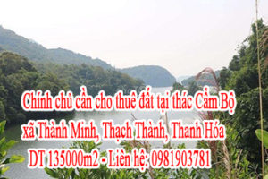 Chính chủ cần cho thuê đất tại thác Cẩm Bộ , xã Thành Minh , huyện Thạch Thành, tỉnh Thanh Hóa 10615844