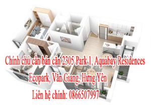 Chính chủ cần bán căn 2305 Park 1, Aquabay Residences, Ecopark, Văn Giang, Hưng Yên. 10682171