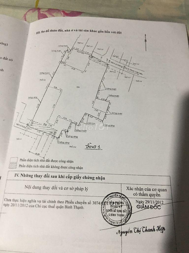 CẦN BÁN GẤP ĐẤT TẠI , 98/5 PHẠM VĂN HÂN , PHƯỜNG 17 , QUẬN BÌNH THẠNH , TP HỒ CHÍ MINH 10691052