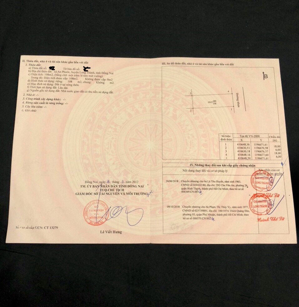 CẦN TIỀN BÁN GẤP LÔ ĐẤT XÃ AN PHƯỚC ,HUYỆN LONG THÀNH,TỈNH ĐỒNG NAI 10740359