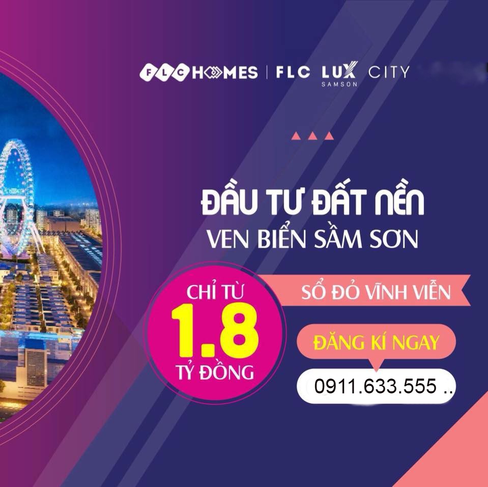 Cần bán căn nhà phố thương mại FLC Sầm Sơn, Lux City, hướng đông nam view hồ điều hoà 10754177