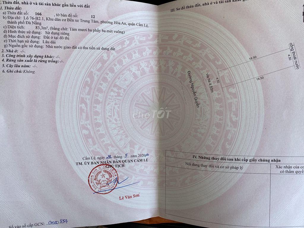 BÁN ĐẤT CẨM LỆ TẠI 51 NGUYỄN QUYỀN,ĐÀ NẴNG 10783139