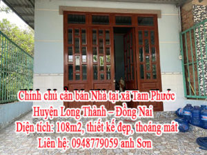 Chính chủ cần bán Nhà tại xã Tam Phước - Huyện Long Thành - Đồng Nai 10819796