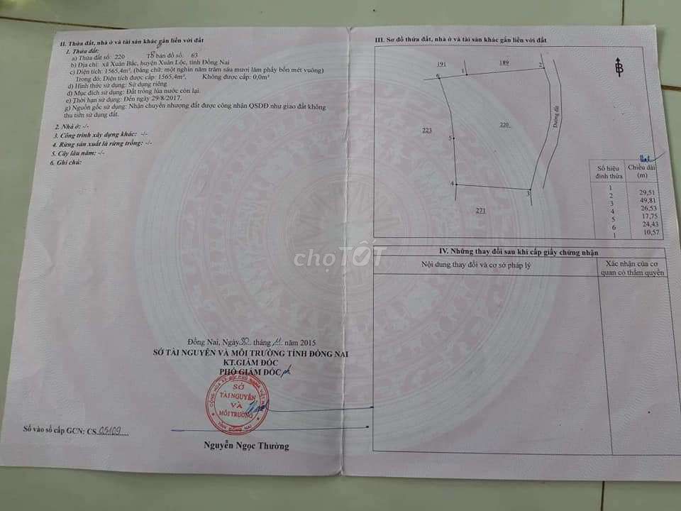 CẦN BÁN ĐẤT ẤP 3B XUÂN BẮC , HUYỆN XUÂN LỘC , TỈNH ĐỒNG NAI 10828539