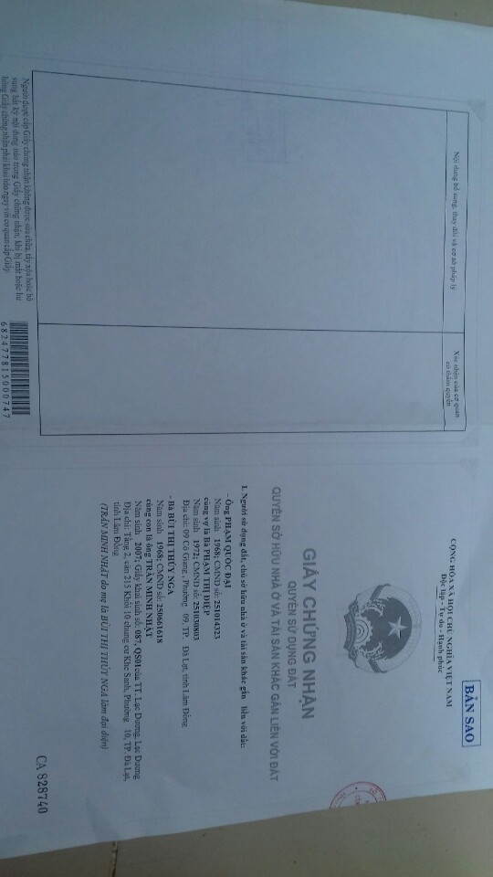 BÁN NHÀ ĐẤT CHÍNH CHỦ TẠI PHAN CHU TRINH- PHƯỜNG 9- TP. ĐÀ LẠT 10835764