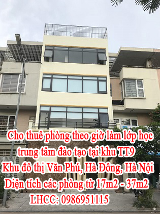 Cho thuê phòng theo giờ làm lớp học, trung tâm đào tạo tại khu TT9 Khu đô thị Văn Phú, Hà Đông, Hà 10837480