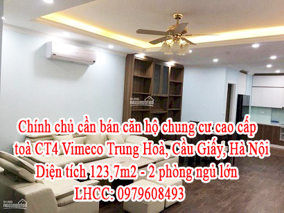 Chính chủ cần bán căn hộ chung cư cao cấp toà CT4 Vimeco Trung Hoà, Cầu Giấy, Hà Nội. 10839309