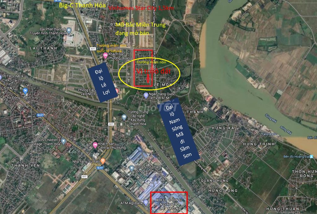 CẦN BÁN GẤP ĐẤT ĐƯỜNG ĐẠI LỘ NAM SÔNG MÃ, PHƯỜNG ĐÔNG HẢI, THÀNH PHỐ THANH HÓA, THANH HÓA 10845017