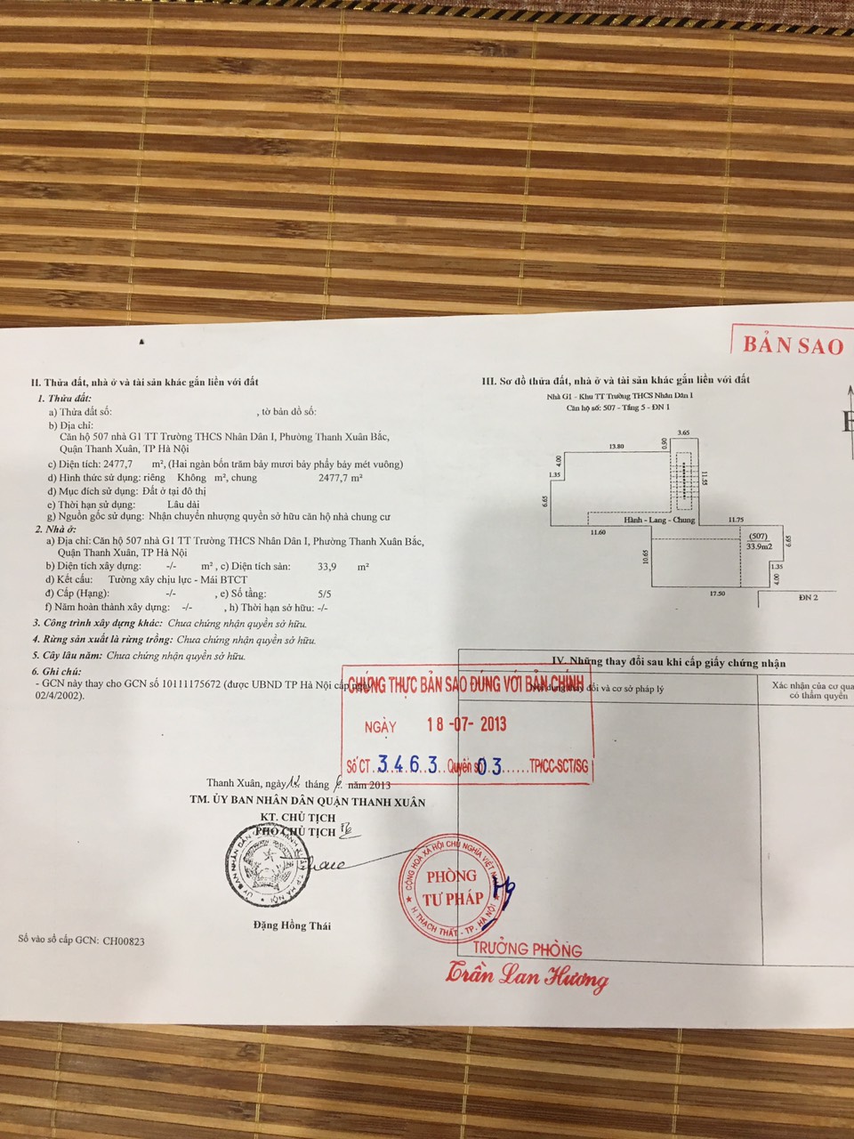 CHÍNH CHỦ BÁN CĂN HỘ 507 NHÀ G1 TT CẢNH SÁT NHÂN DÂN 27 KHUẤT DUY TIẾN, THANH XUÂN, HÀ NỘI 10845047