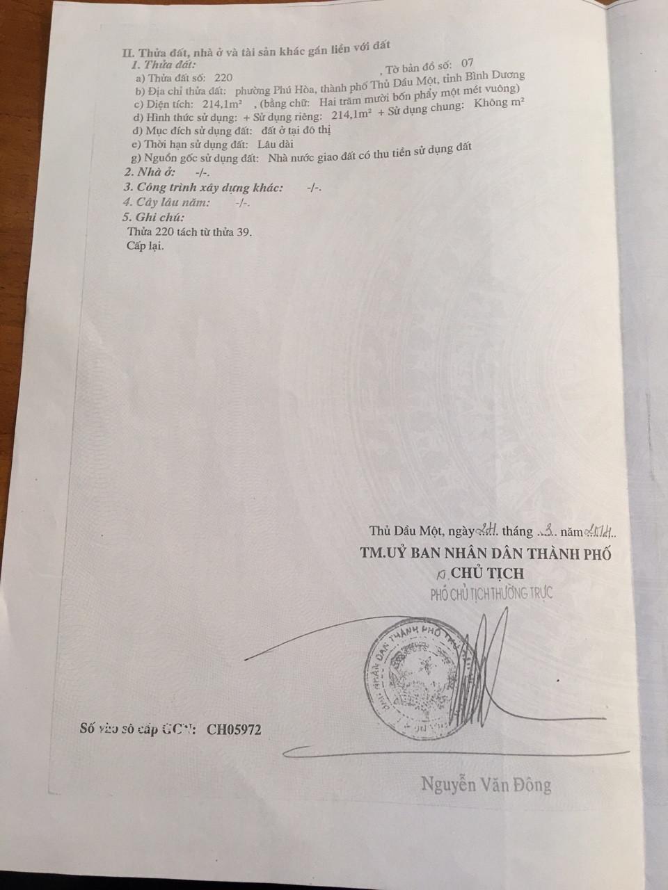 Bán Nhà Thành phố Thủ Dầu Một, Bình Dương  214.1m², 2 mặt tiền 30/4 , 0918236479 10854614