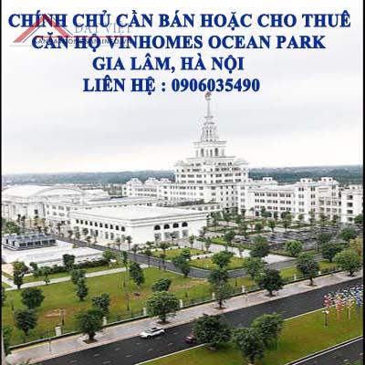 Chính chủ cần bán hoặc cho thuê căn hộ Vinhomes Ocean Park, Gia Lâm, Hà Nội 10894006
