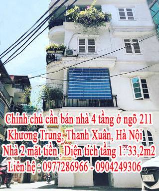 Chính chủ cần bán nhà 4 tầng ở ngõ 211 Khương Trung, Thanh Xuân, Hà Nội 10906603