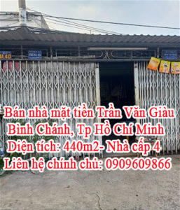 Bán nhà mặt tiền Trần Văn Giàu, huyện Bình Chánh, Tp Hồ Chí Minh 10948245