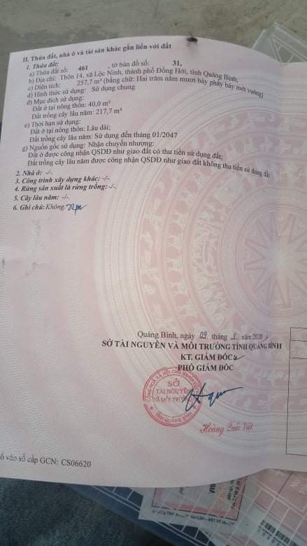 CHÍNH CHỦ CẦN TIỀN BÁN RẺ 2 LÔ ĐẤT 2 MẶT TIỀN TẠI XÃ LỘC NINH, TP ĐỒNG HỚI , TỈNH QUẢNG BÌ 10950806