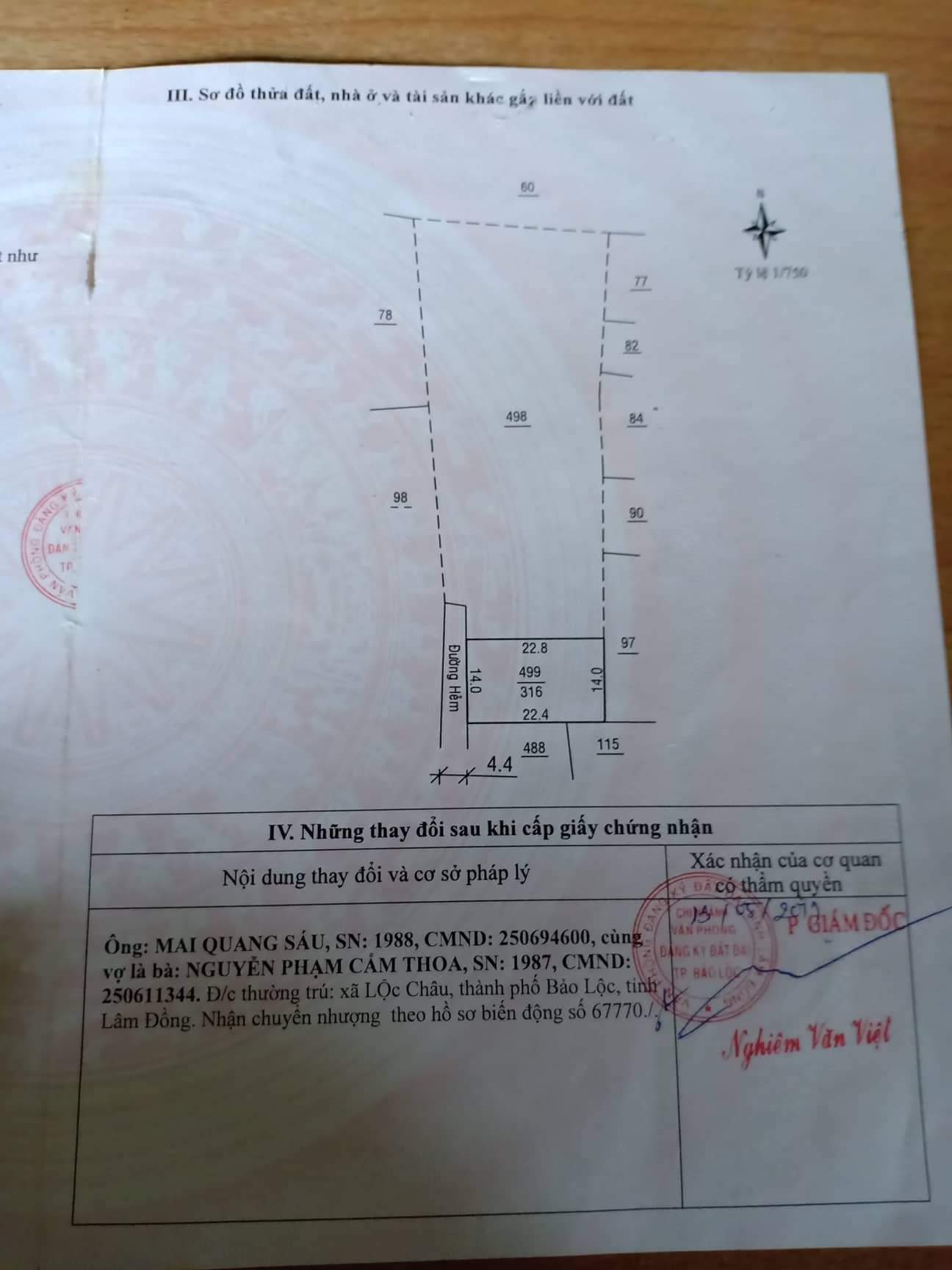 MÌNH CẦN BÁN MẢNH ĐẤT GẦN CHỢ TÂN BÙI, LỘC CHÂU, BẢO LỘC, LÂM ĐỒNG 10959519