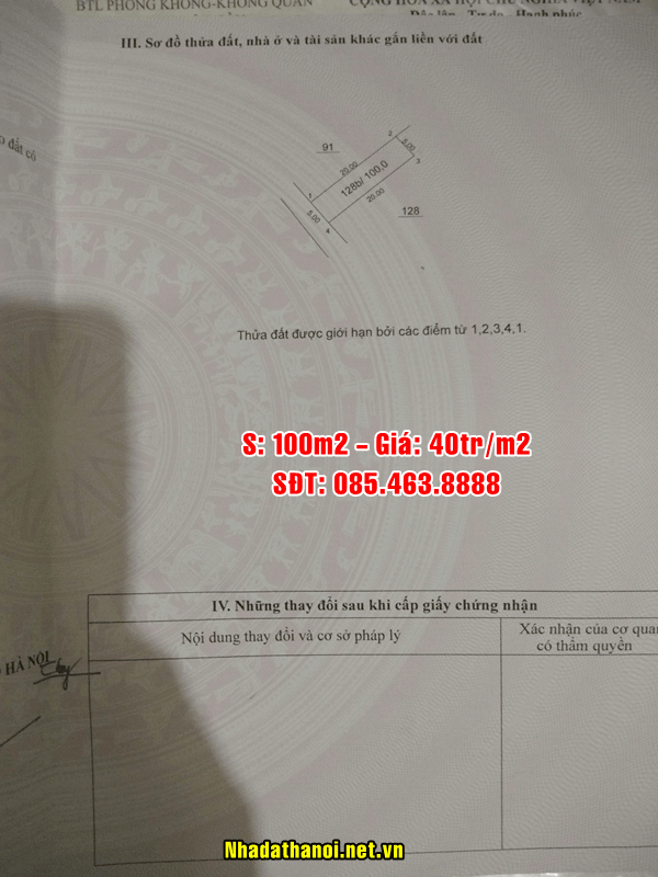 Chính chủ bán đất tại thôn Xuân Bách, Xã Quang Tiến, Sóc Sơn, Hà Nội 10987770