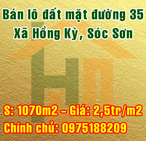 Chính chủ bán lô đất mặt đường 35 Xã Hồng Kỳ, Huyện Sóc Sơn, Hà Nội 11049336