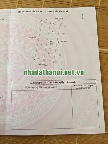 Chính chủ bán mảnh đất phía sau nhà máy Bia Hà Nội, phường Ngọc Hà, Ba Đình 11079683