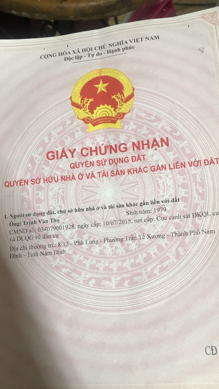 BÁN NHÀ TỔ 8 - PHƯỜNG LỘC HẠ - THÀNH PHỐ NAM ĐỊNH - NAM ĐỊNH 11104333