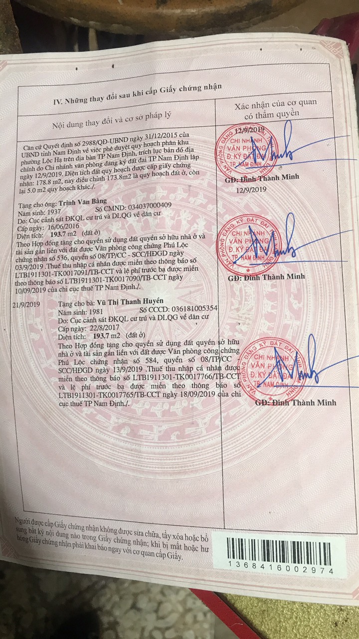 BÁN NHÀ TỔ 8 - PHƯỜNG LỘC HẠ - THÀNH PHỐ NAM ĐỊNH - NAM ĐỊNH 11104333