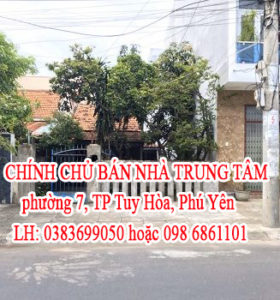 CHÍNH CHỦ BÁN NHÀ TRUNG TÂM phường 7, TP Tuy Hòa, Phú Yên. 11111349