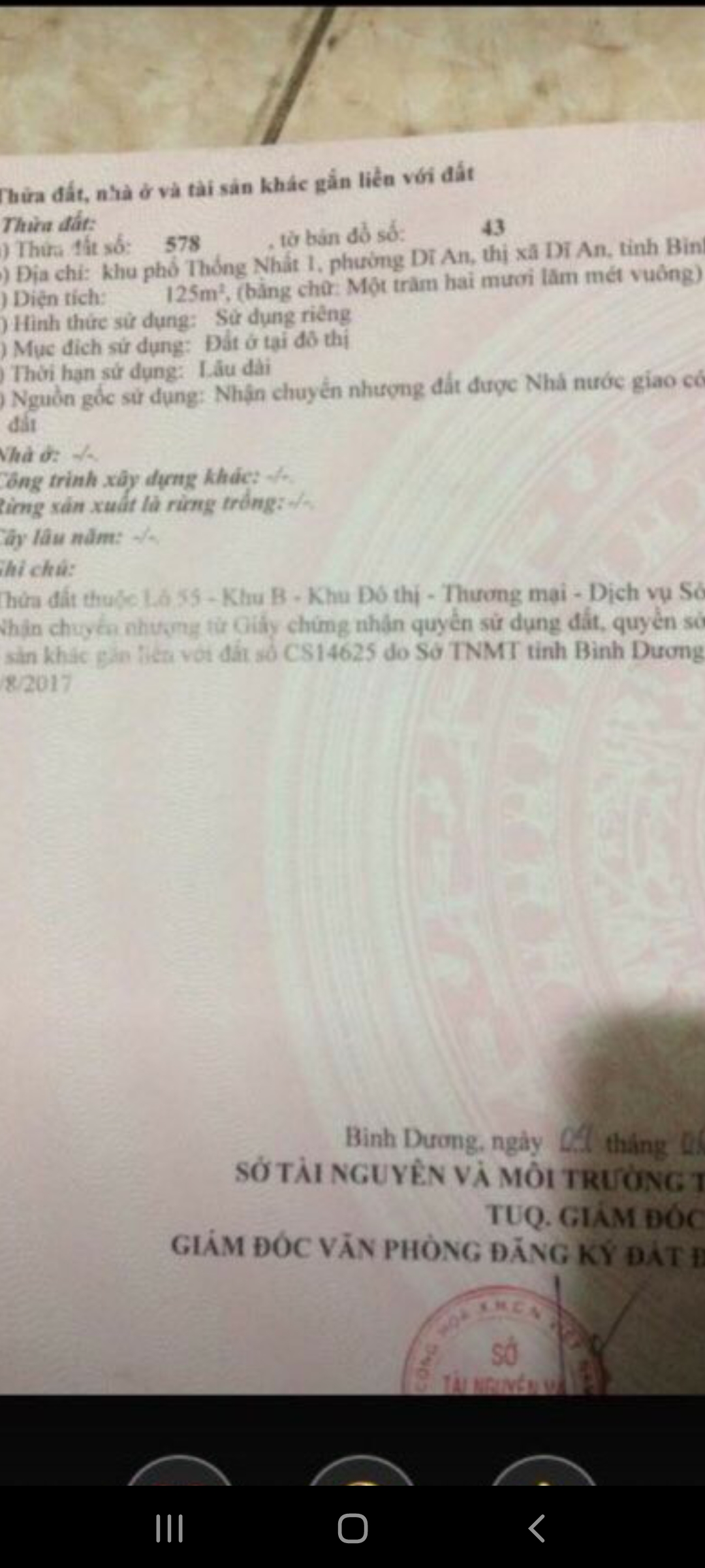 CHÍNH CHỦ CẦN BÁN LÔ ĐẤT ĐẸP TẶNG KÈM NHÀ TẠI P.DĨ AN - TP . DĨ AN - TỈNH BÌNH DƯƠNG . 11117843