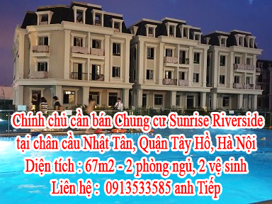 Chính chủ cần bán Chung cư Sunrise Riverside tại chân cầu Nhật Tân, Quận Tây Hồ - Hà Nội 11169129
