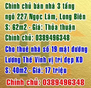 Chính chủ bán nhà ngõ 227 phố Ngọc Lâm, quận Long Biên 11179669