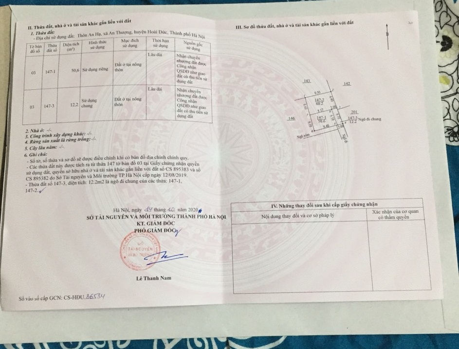 BÁN ĐẤT THỔ CƯ XỊN, THÔN AN HẠ - XÃ AN THƯỢNG, VỊ TRÍ CỰC ĐẸP 11184399