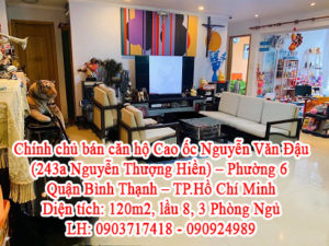 Chính Chủ Cần Bán căn hộ lầu 8, Cao ốc Nguyễn Văn Đậu (243a Nguyễn Thượng Hiền) – Phường 6 – Quận 11199856