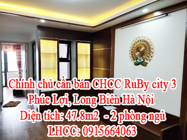 Chính chủ cần bán căn hộ chung cư RuBy city 3 Phúc Lợi, Long Biên Hà Nội. 11223105