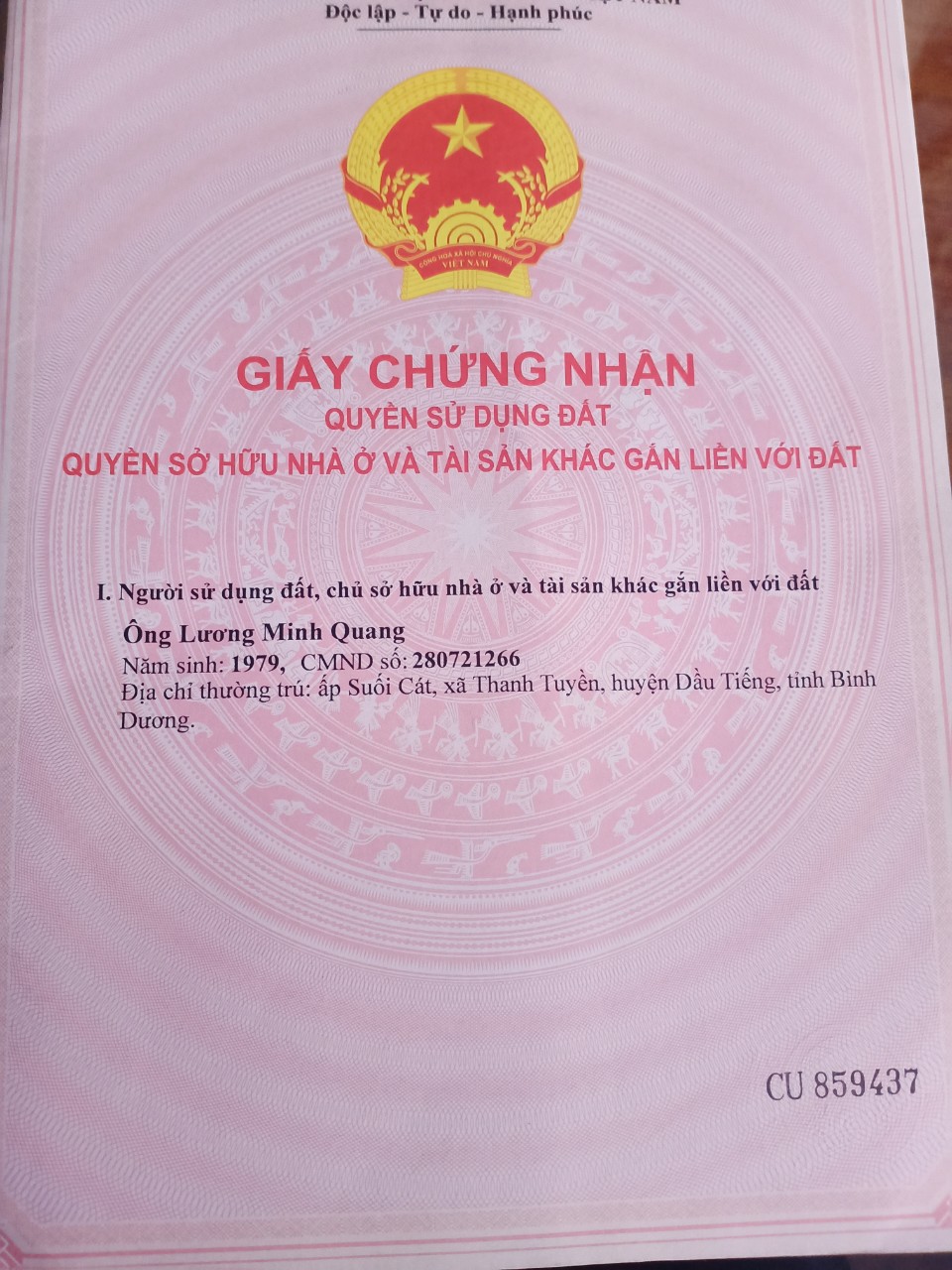 BÁN ĐẤT CHÍNH CHỦ NGAY ỦY BAN XÃ THANH TUYỀN, HUYỆN DẦU TIẾNG, TỈNH BÌNH DƯƠNG. LH: 091 951 9293 11256172