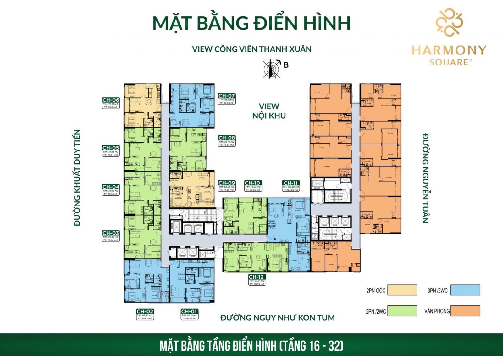 PKD CĐT dự án Harmony Square, mở bán căn 2PN - 3PN, giá từ 2.8 tỷ/căn. Hotline: 0915.625.489 11277378