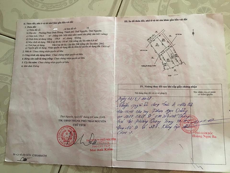 Chính Chủ Cần Bán Lô Đất Đẹp Tại P.Phan Đình Phùng - Trung Tâm Tp. Thái Nguyên . 11288682