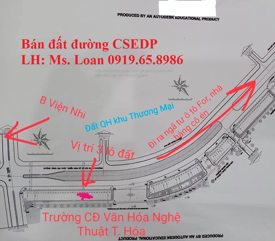 Cuối năm chốt nhanh lô đất nằm ngay mặt đường Đại lộ CSEDP - LH 0911.633.555 11288862