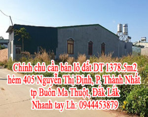 Chính chủ cần bán lô đất hẻm 405 Nguyễn Thị Định, phường Thành Nhất, tp Buôn Ma Thuột, Đắk Lắk 11292596