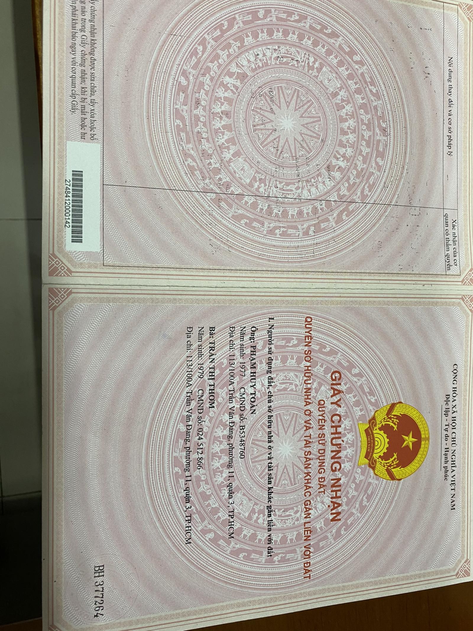 Chính Chủ Cần Bán Nhà HXH số 88/79 Nguyễn Văn Qùy - P.Phú Thuận - Q.7 - Tp. Hồ Chí Minh . 11349953