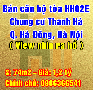 Bán căn hộ tầng 7 tòa HH02E Chung cư Thanh Hà, Quận Hà Đông 11355399