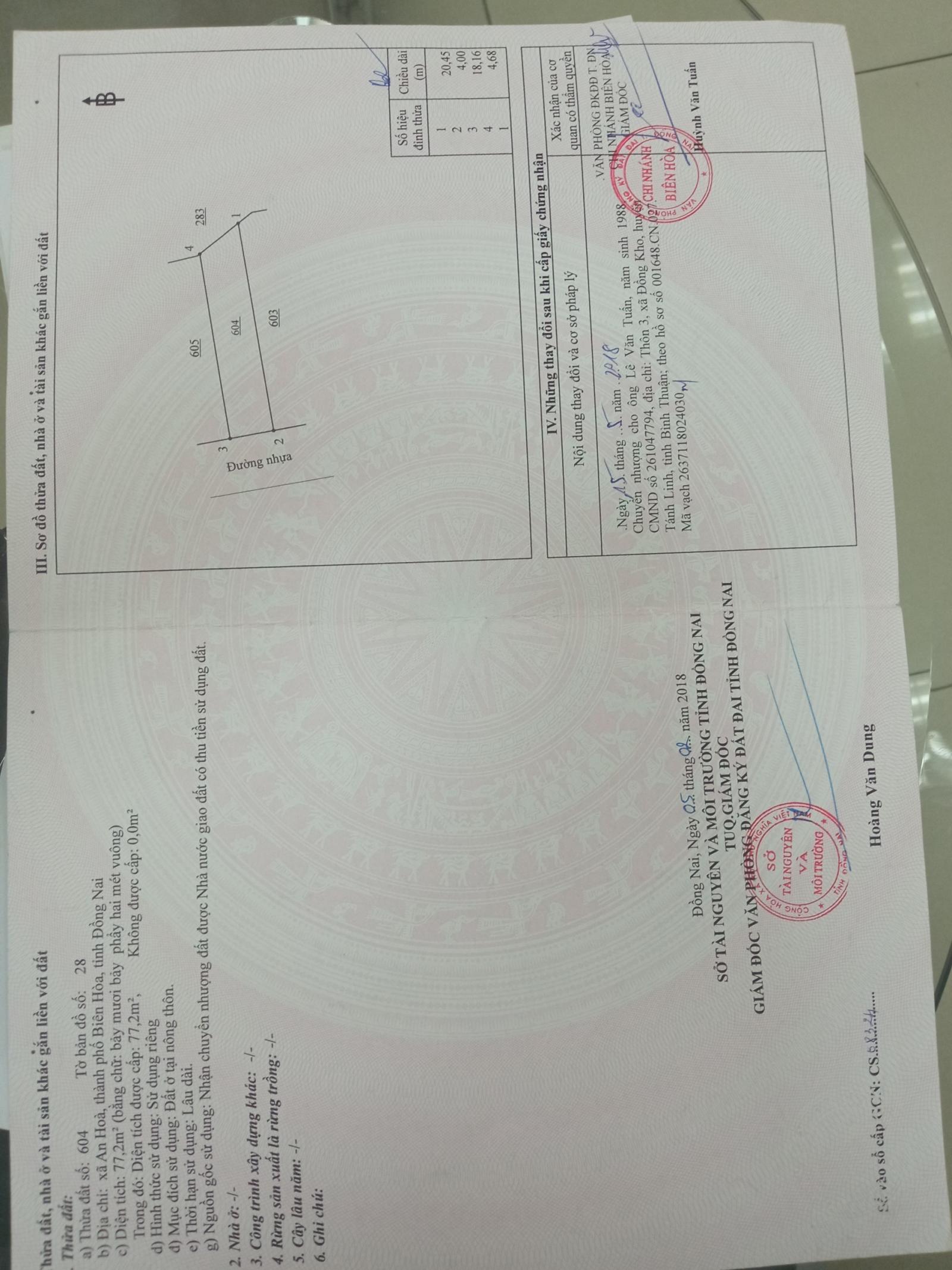 Chính Chủ Cần Bán lô Đất ĐẸp Tại Xã An Hòa - Tp.Biên Hòa - Tỉnh.Đồng Nai . 11358692