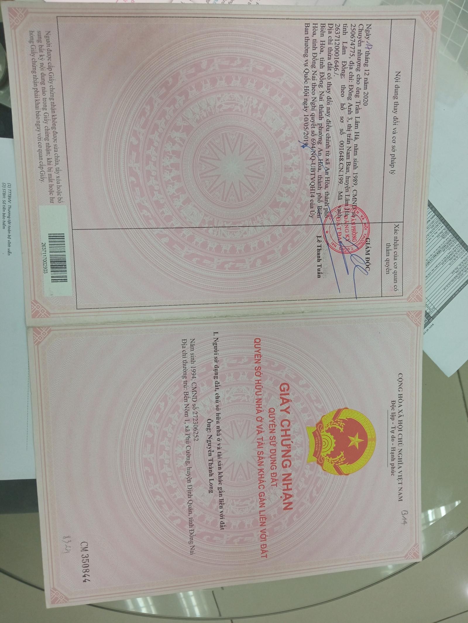 Chính Chủ Cần Bán lô Đất ĐẸp Tại Xã An Hòa - Tp.Biên Hòa - Tỉnh.Đồng Nai . 11358692