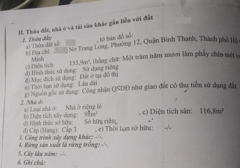 Bán nhà cũ hẻm 292 Nơ Trang Long 156m2 – chỉ 62 tr/m2 11364551
