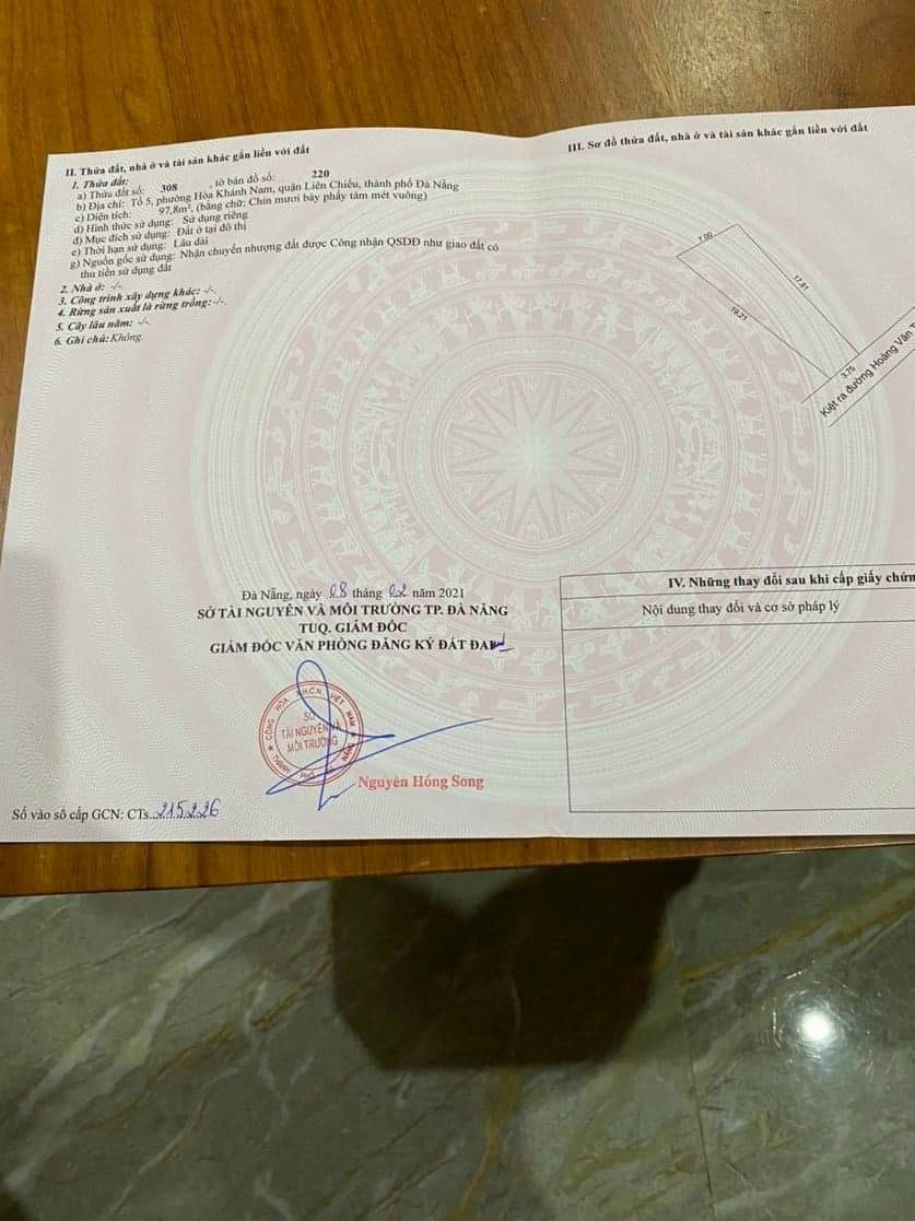 Chính Chủ Cần Bán Lô Đất Tại Tổ 5 - P.Hòa Khánh Nam - Q.Liên Chiểu - Tp.Đà Nẵng . 11369173