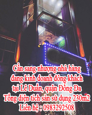 Cần sang nhượng nhà hàng đang kinh doanh đông khách tại Lê Duẩn, quận Đống Đa. 11410787